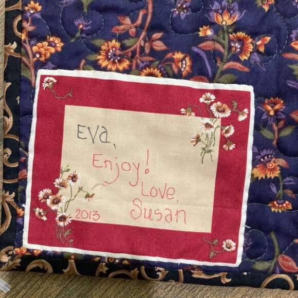 Jim Shore Angels Homemade Lap Throw Wall Quilt 44"x32" - Picture 7 of 7